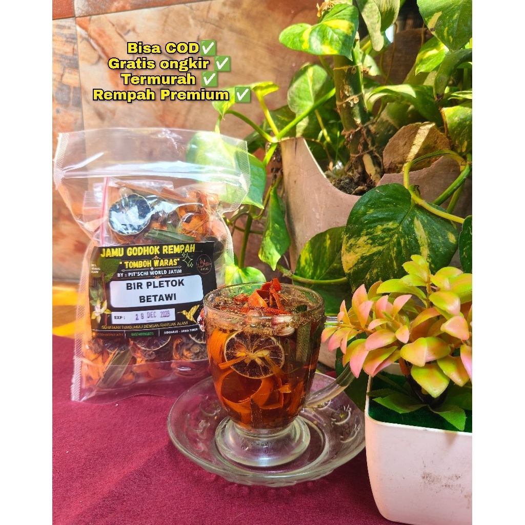 WEDANG REMPAH BIR PLETOK KHAS BETAWI  PREMIUM 1 PACK ISI 12 PCS// WEDANG REMPAH BIR PLETOK BETAWI 1 