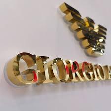 Huruf Timbul stainless mirror gold