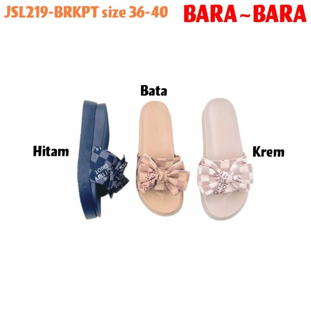 BARA BARA SANDAL JSL219-BRKPT ORIGINAL jelly karet empuk murah wanita barabara import wedges