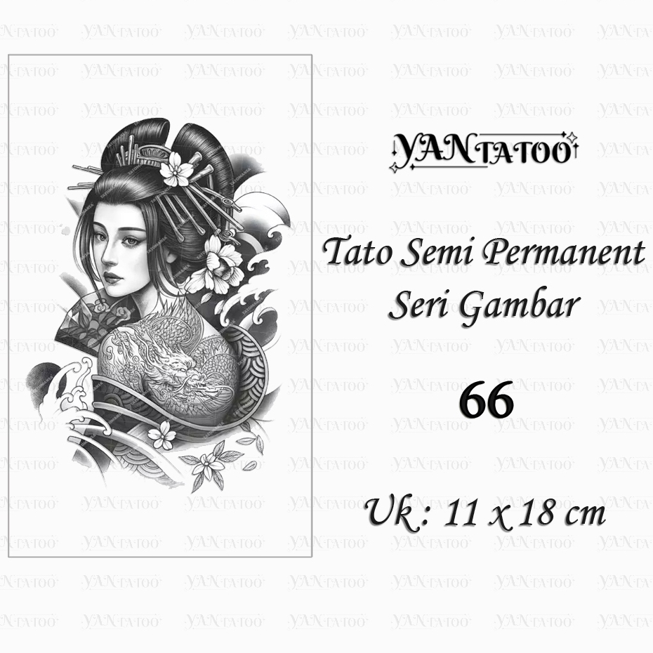 YanTatoo - Stiker Tato Semi Permanen Tahan Lama Seri Gambar 66