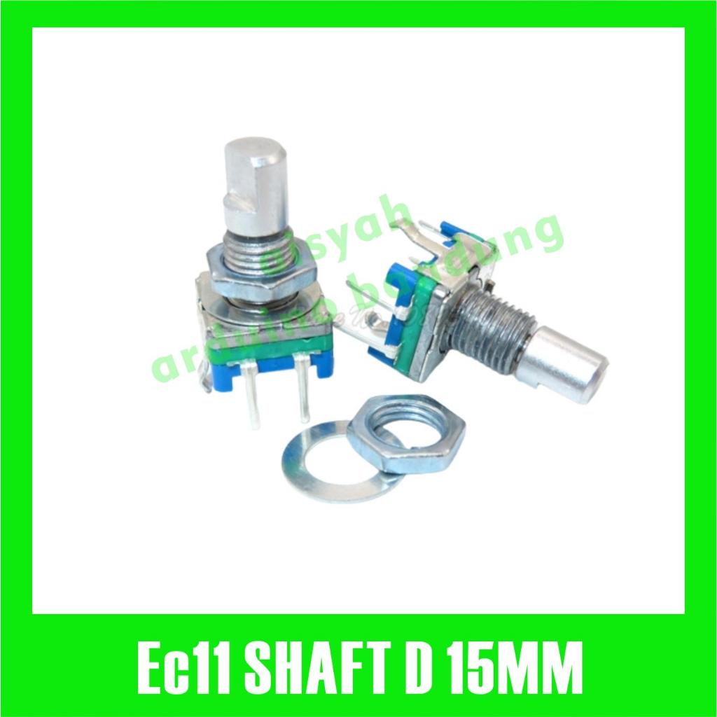 Rotary Encoder EC11 with Push Button Switch 15mm Half EC-11 SHAFT D