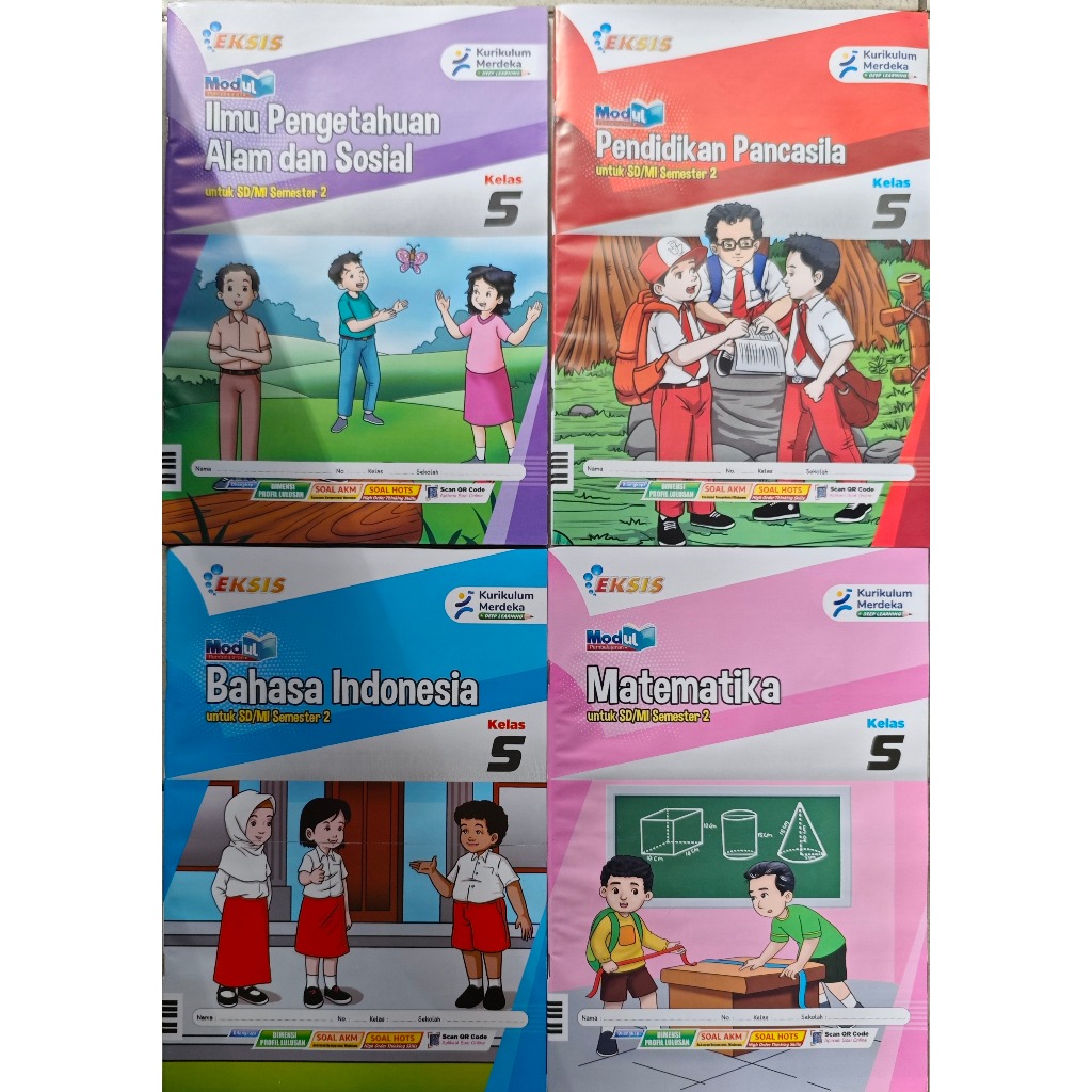 LKS EKSIS KELAS 5 SD SEMESTER 2 KM B. INDONESIA, P. PANCASILA, MATEMATIKA SENI RUPA. BAHASA INGGRIS.