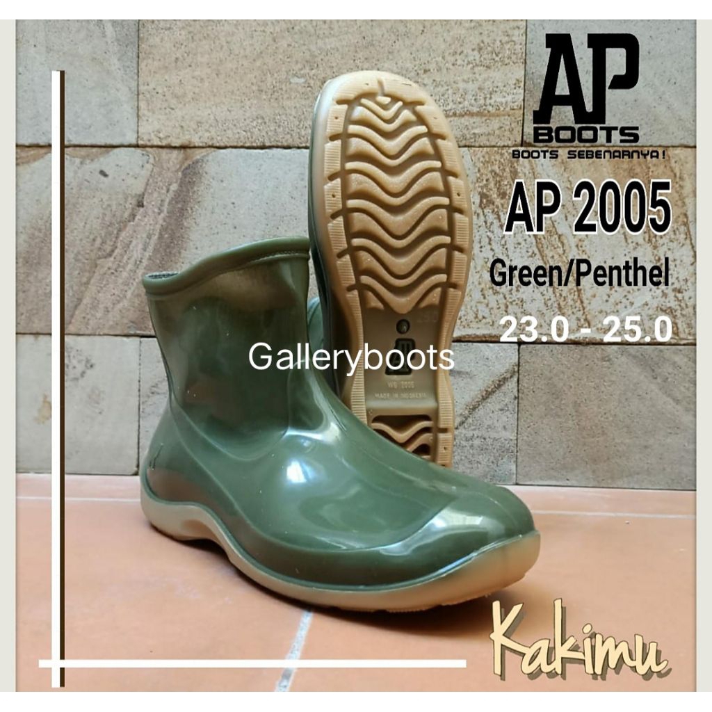 Sepatu Boot Pria wanita Ap boots 2005 pendek Hijau Termurah