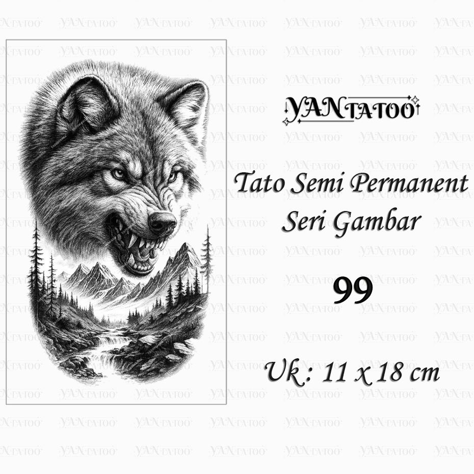 YanTatoo - Stiker Tato Semi Permanen Tahan Lama Seri Gambar 99