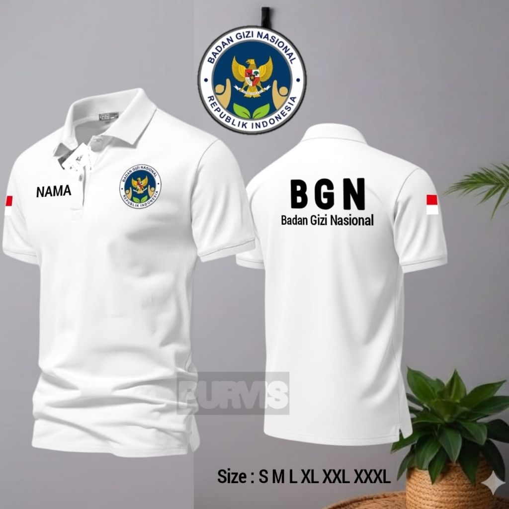 KERAH SPPG BGN BAJU KERAH SPPG BGN - KAOS berkerah BGN Badan Gizi Nasional - SERAGAM BGN MBG 03 BGN 