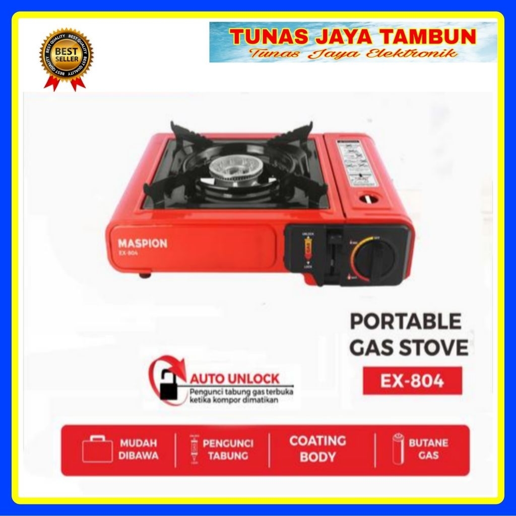 KOMPOR GAS PORTABLE MASPION EX 804 / MASPION KOMPOR GAS PORTABLE EX 804 / MASPION EX-804