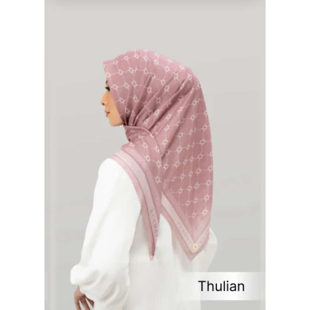 wearing klamby monogram london scarf