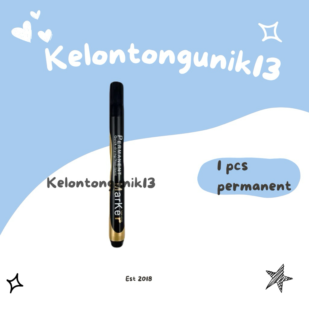 [ 1 PCS ] permanent esco 2008 / spidol permanent esco hitam / spidol permanent hitam esco / spidol b