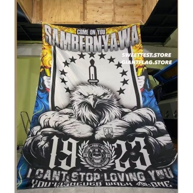 Berkualitas + Free Bonus Flag Persis Solo + Bonus Sticker Bendera Persis Solo + Giant Flag Printing 