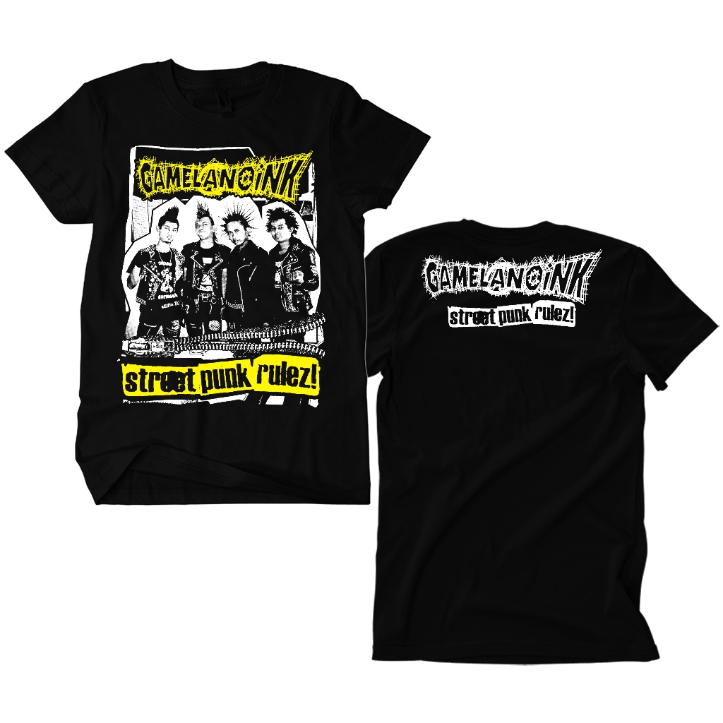 Kaos Band Punk Gamelanoink - Street Punk Rulez hitam