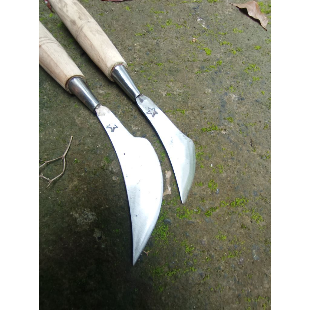 pisau sisik bambu ukir baja per