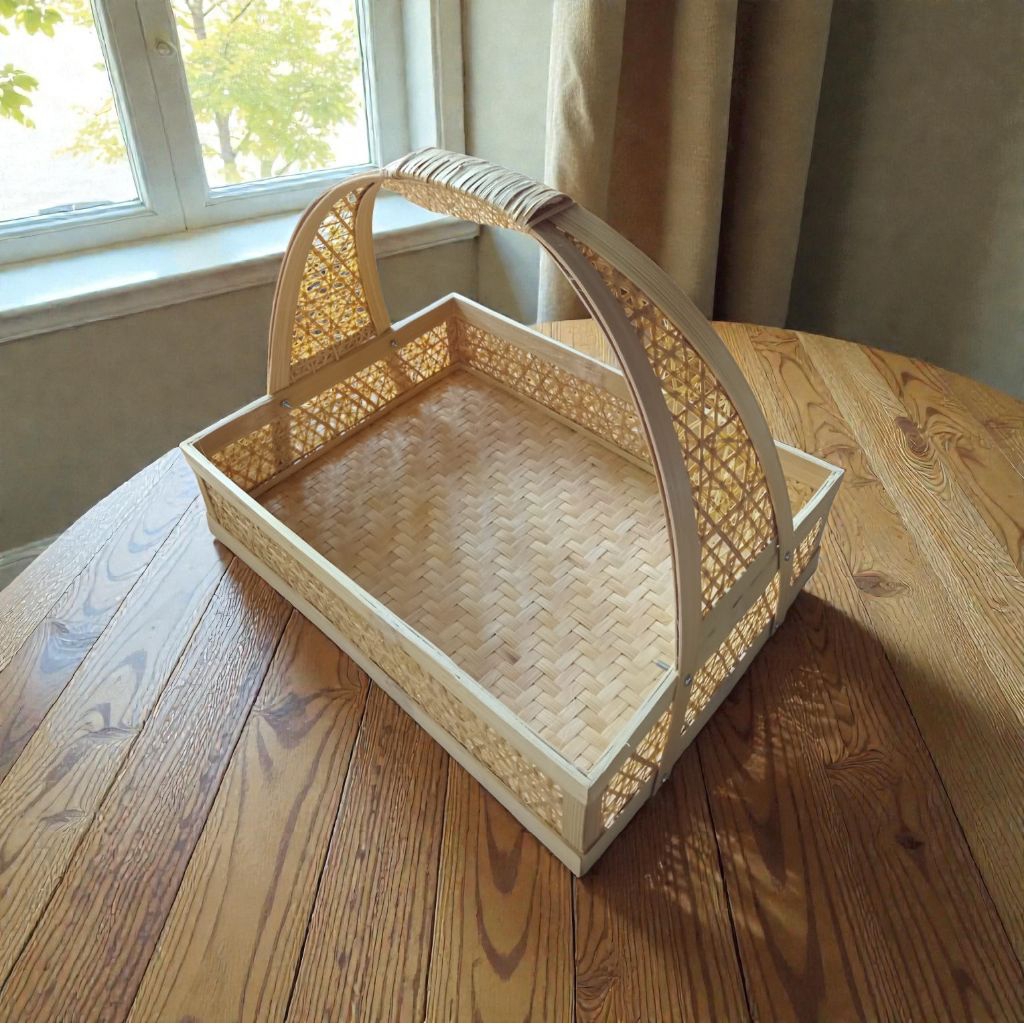 KERANJANG ANYAMAN TRUNTUM / KERANJANG TUMPENG / KERANJANG MAKANAN By Rumpun_Bambu