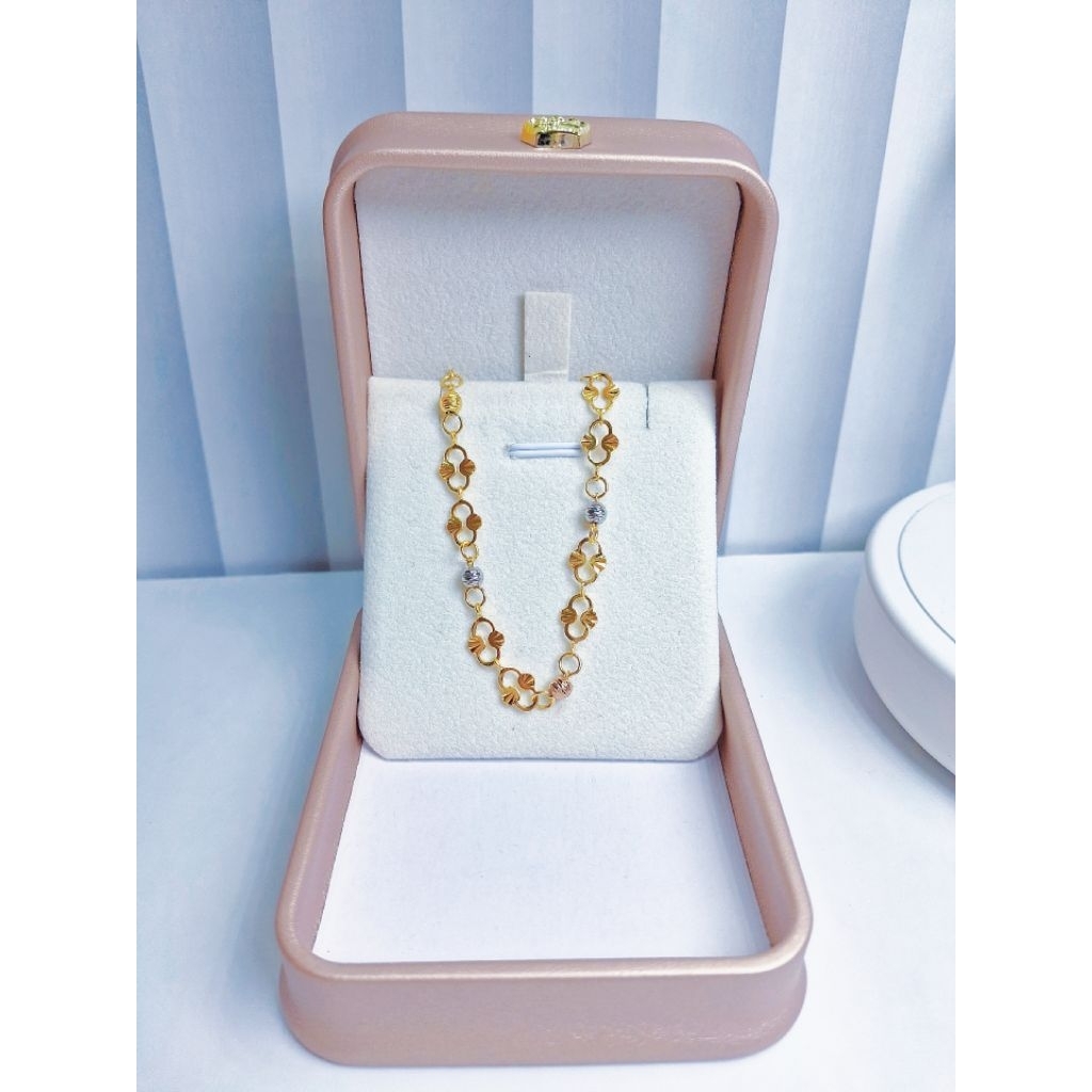 Gelang rantai Wanita Titanium Pengganti Emas