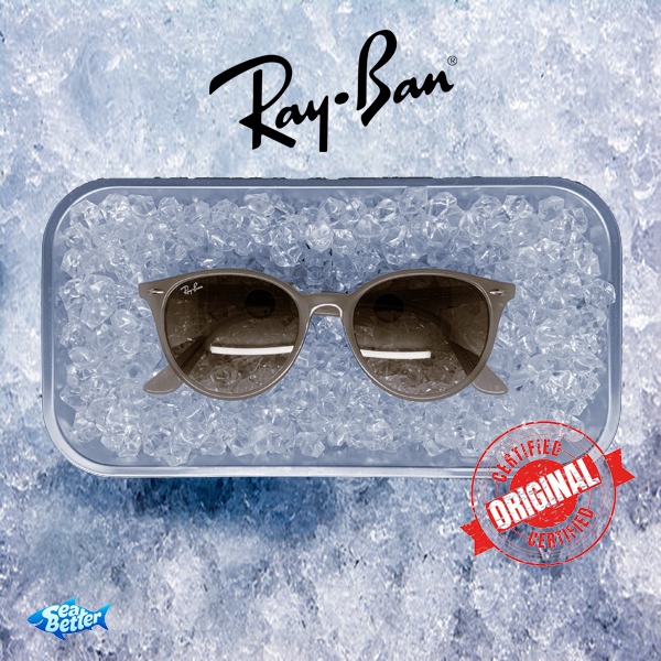 Frame Kacamata Sunglass Rayban Original RB4305F 616613 Opal Beige | Brown Gradient Dark Brown