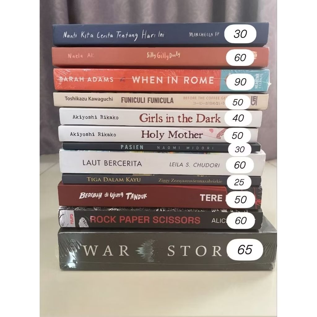 Preloved/Sealed novel buku cerita WTS thriller mystery fantasy romance memoir historical fiction