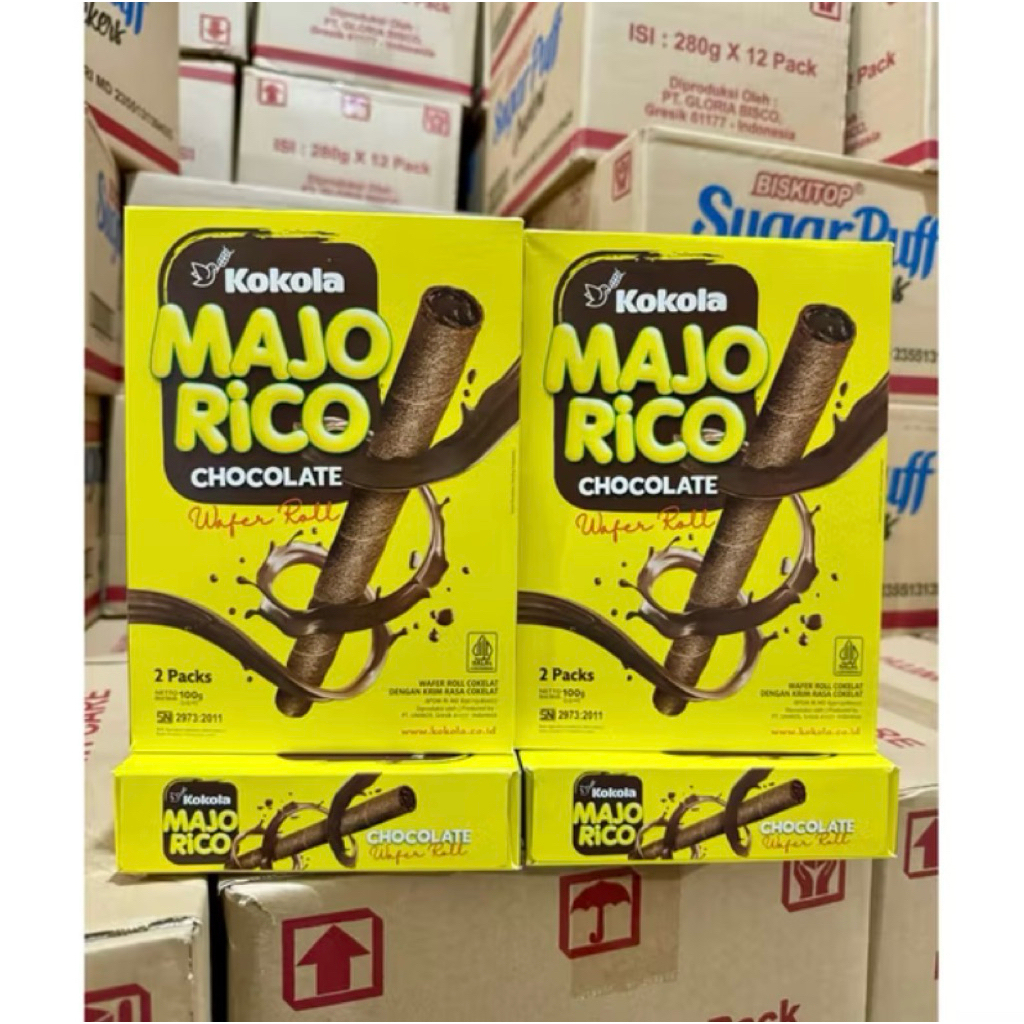 ( ECER ) Majorico kokola wafer roll cokelat box 100gr