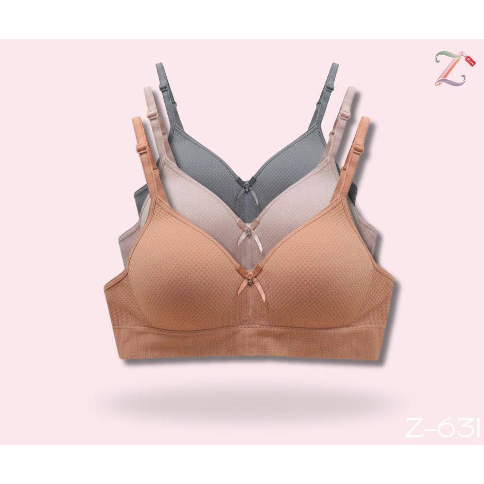 BRA TANPA KAWAT BRA RAJUT OREO BRA KAIT 3 BUSA SEDANG BRA MOTIF RAJUT TEENS STEP 3 NYAMAN DIPAKAI Z-