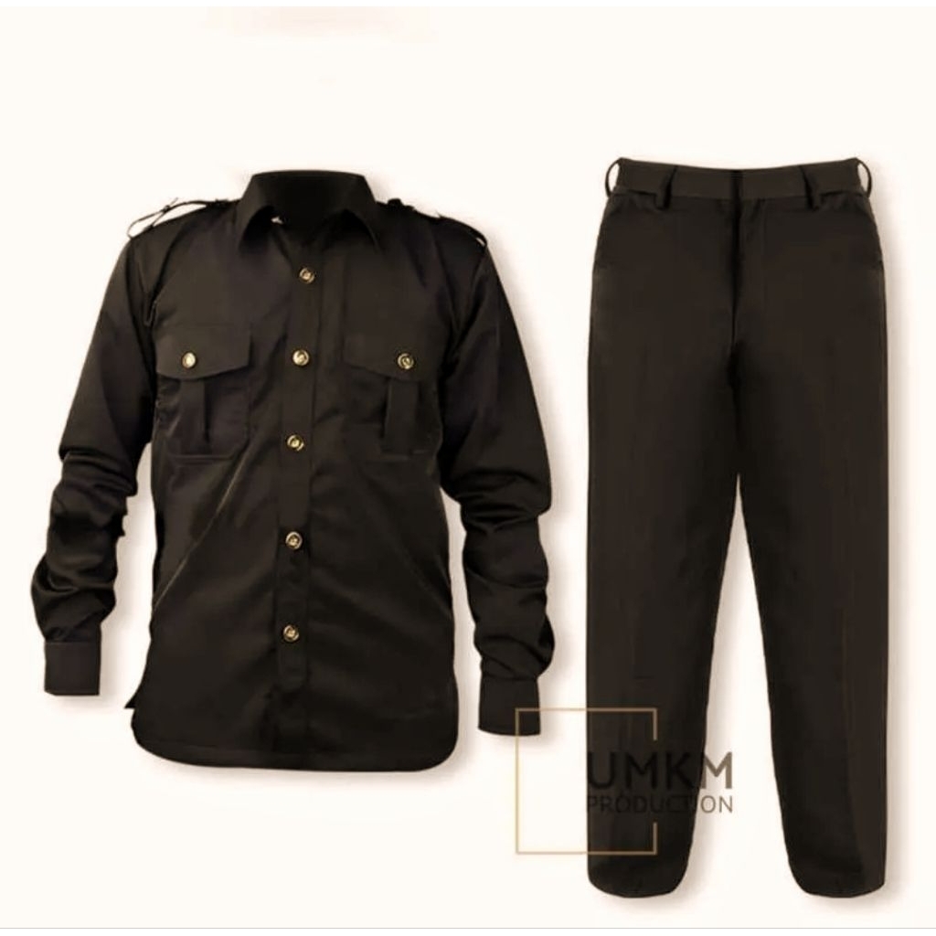 Seragam Security Safari Coklat Tua Seragam Safari Satpam coklat tua