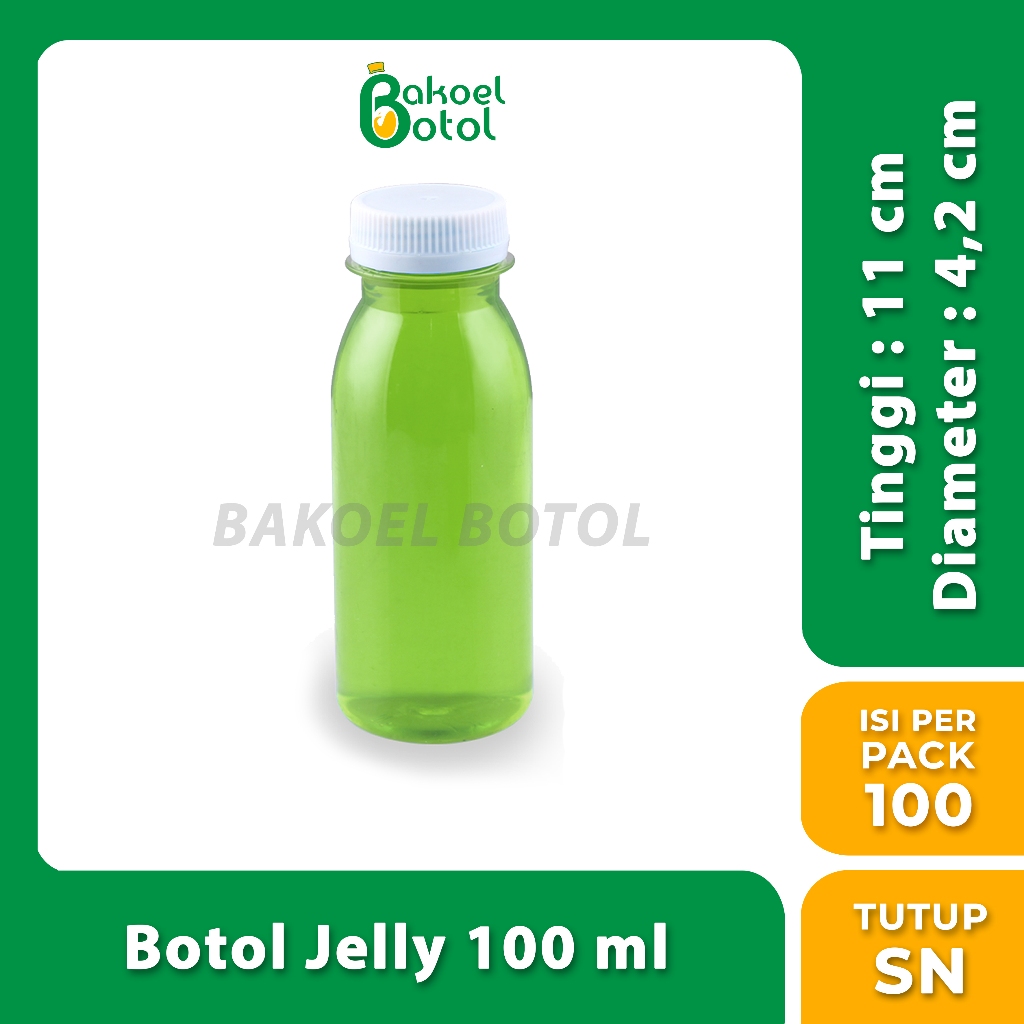 Botol Jelly 100 ml / Botol Zam Zam 100 ml / Botol Plastik Murah Mini / Botol Plastik 100 ml