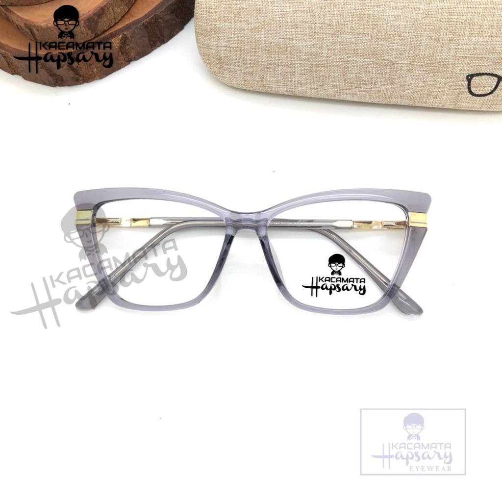 Kacamata Wanita 2271 Lensa Bluecromic Photocromic Antiradiasi Blueray | Reg Lensa Minus Cylinder Nor