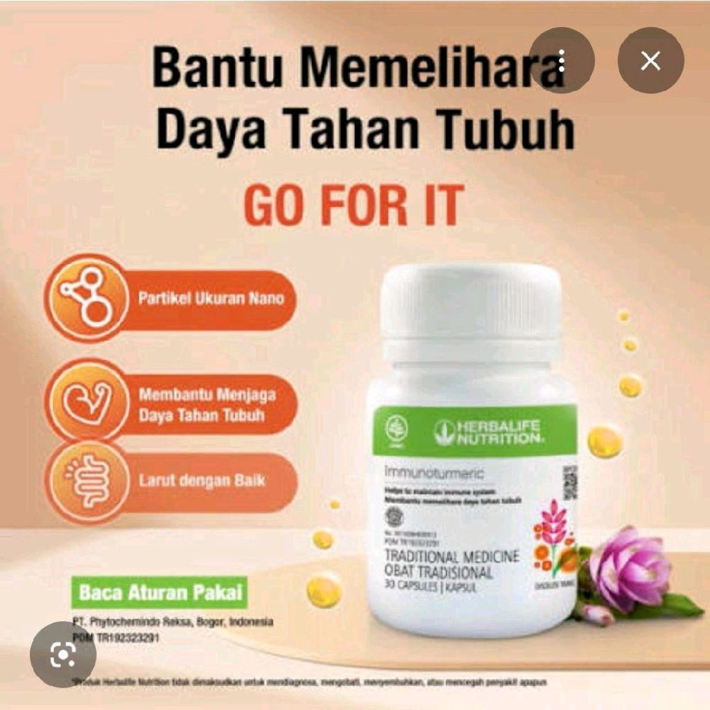 Herbalife Nutrition Immuno Turmeric Minuman Nutrisi Immunoturmeric Original