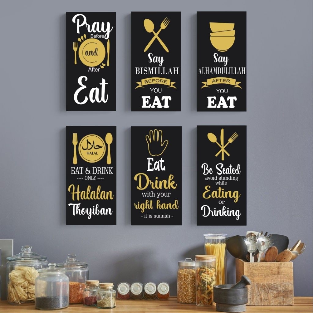 Pajangan dinding dapur poster kayu quotes ruang makan hiasan dinding dapur