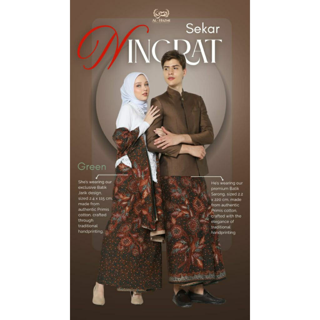 Terbaru Sarung Batik Al-Hazmi || Couple || Pria & Wanita + Jarik || Seri KD