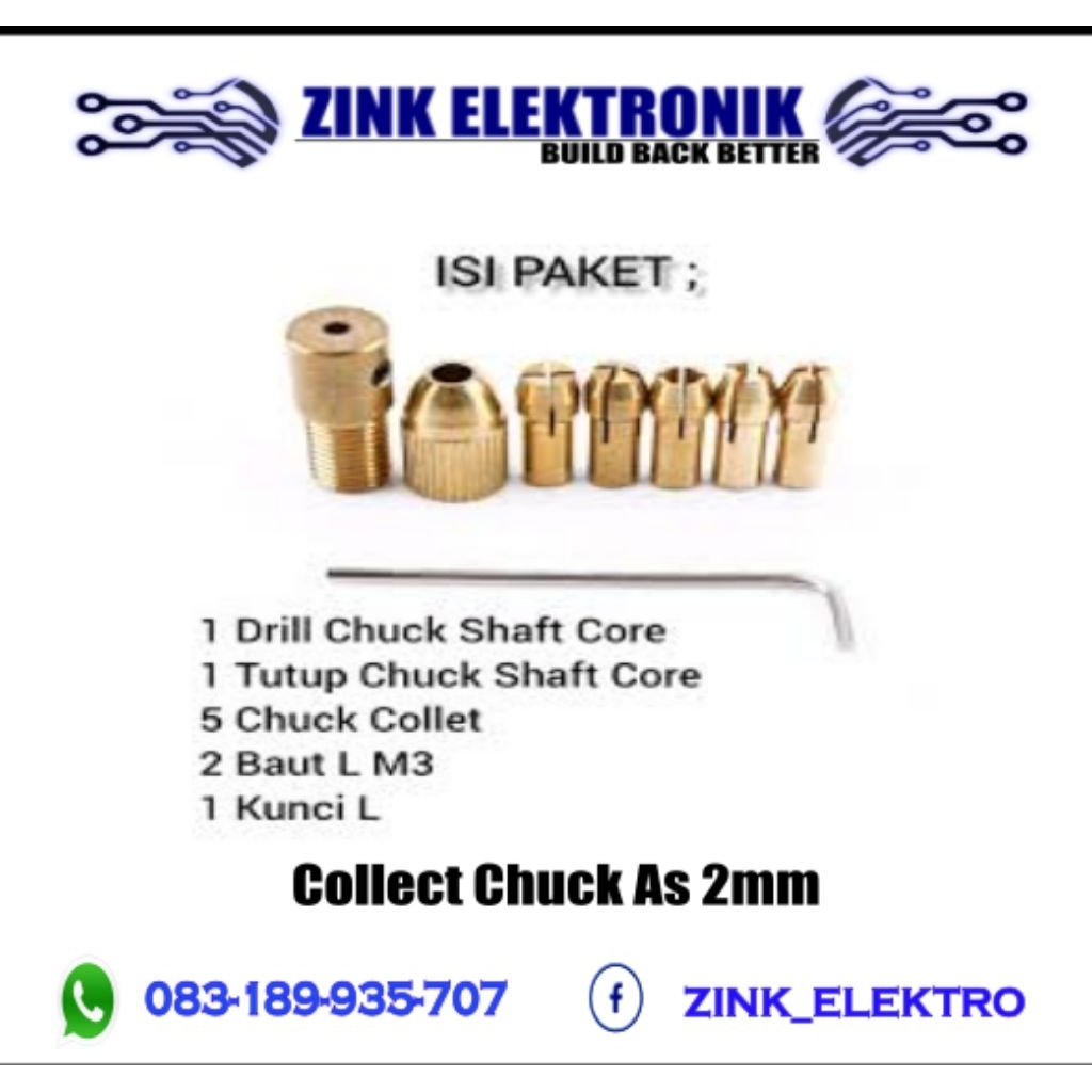 kepala bor mini ukuran as dinamo