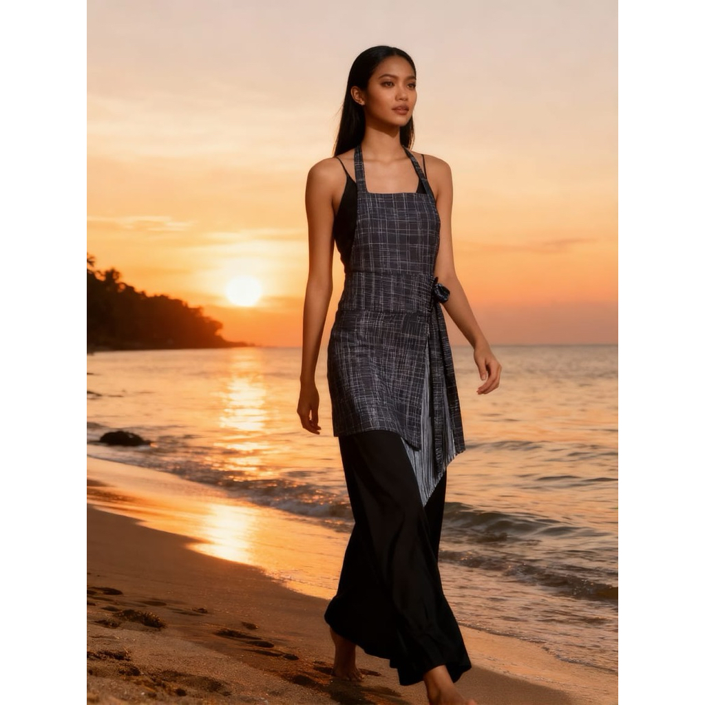 Obi belt tenun lurik wanita