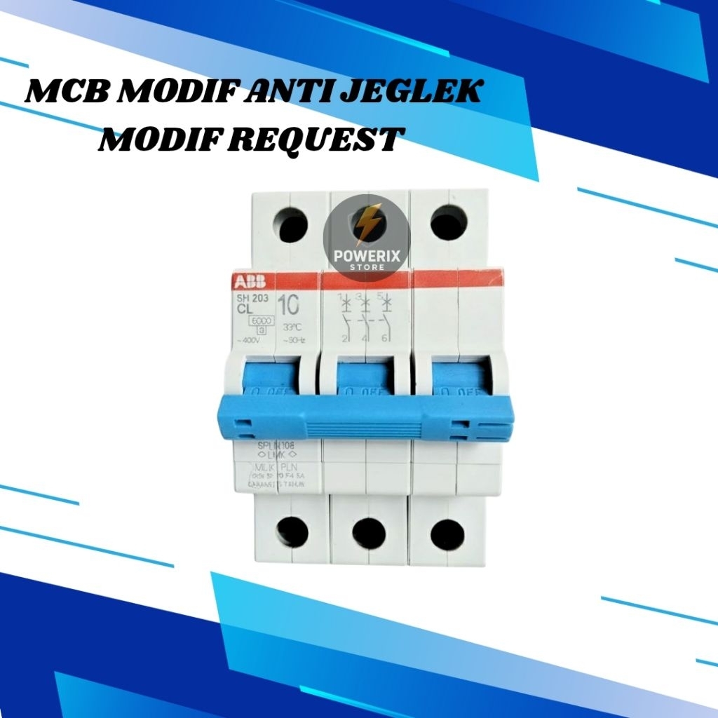 Mcb modif abb sh203 mcb modif anti jeglek