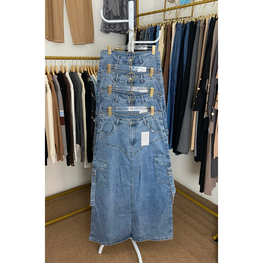 ROK DENIM CARGO JUMBO SUPER PREMIUM IMPORT