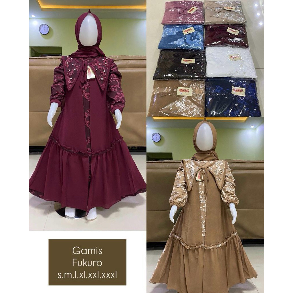 GAMIS ANAK FUKURO EMBOS PREMIUM || GAMIS ANAK KOMBINASI CERUTY