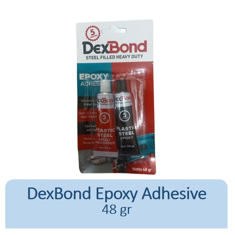 Dexbond Epoxy Adhesive 48gr/ Lem Epoxy Dexbond 48 gr/ Lem Besi/ Lem Dexbond 5 Menit/ Lem Hitam Putih