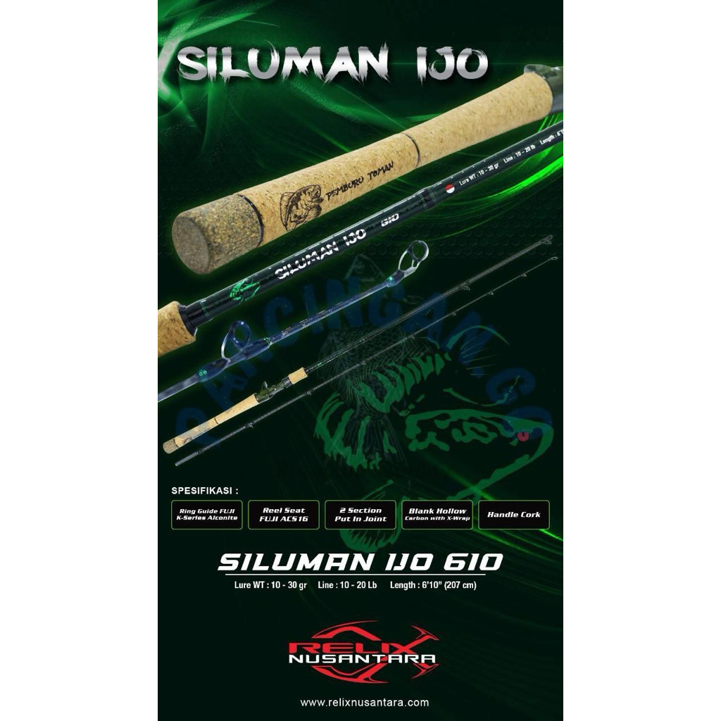 Joran Relix Nusantara SILUMAN IJO 6’10 BC Joran Relix Nusantara