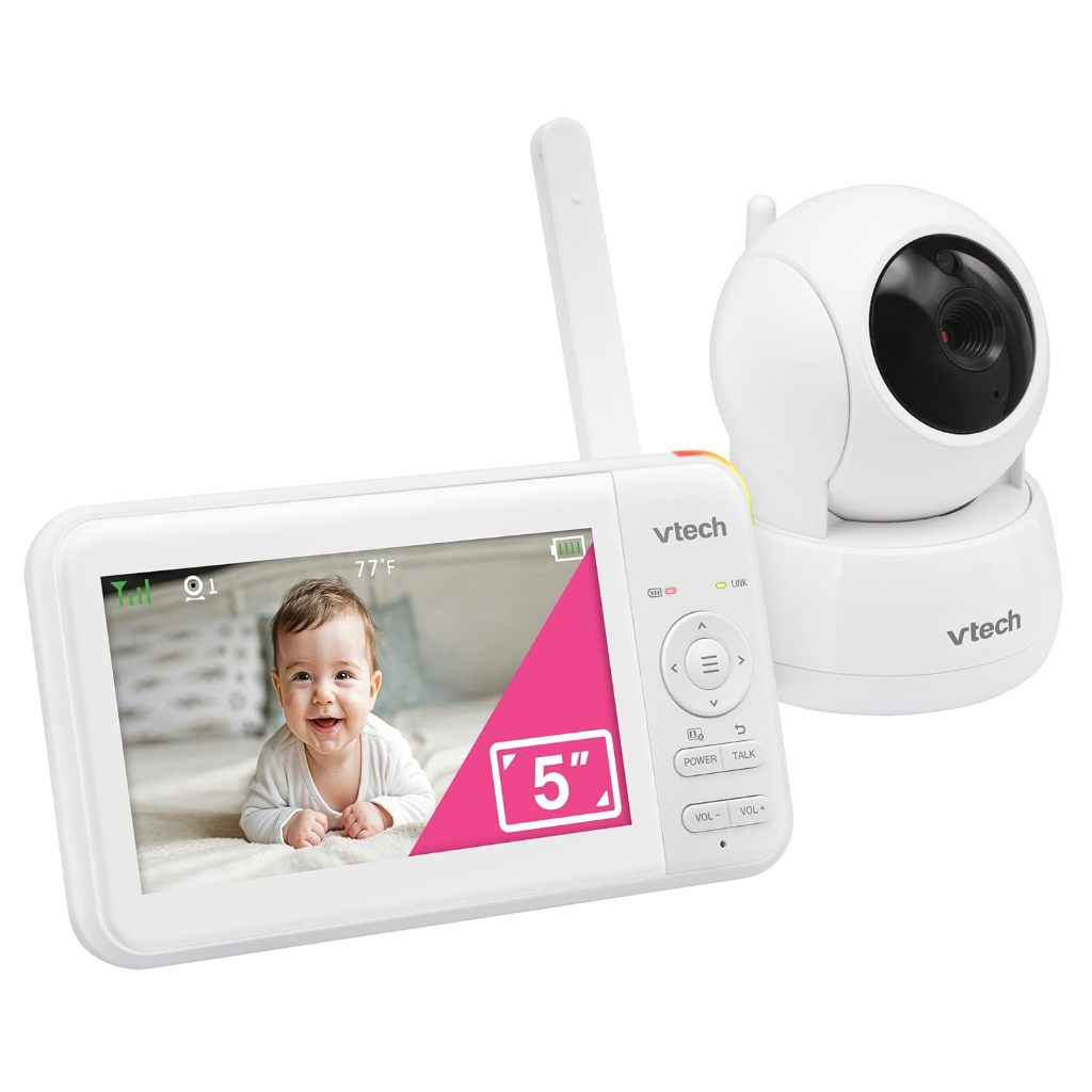 VTech Video Baby Monitor with 5" LCD Screen, Up to 17Hrs Video & 31Hrs Audio Battery Life