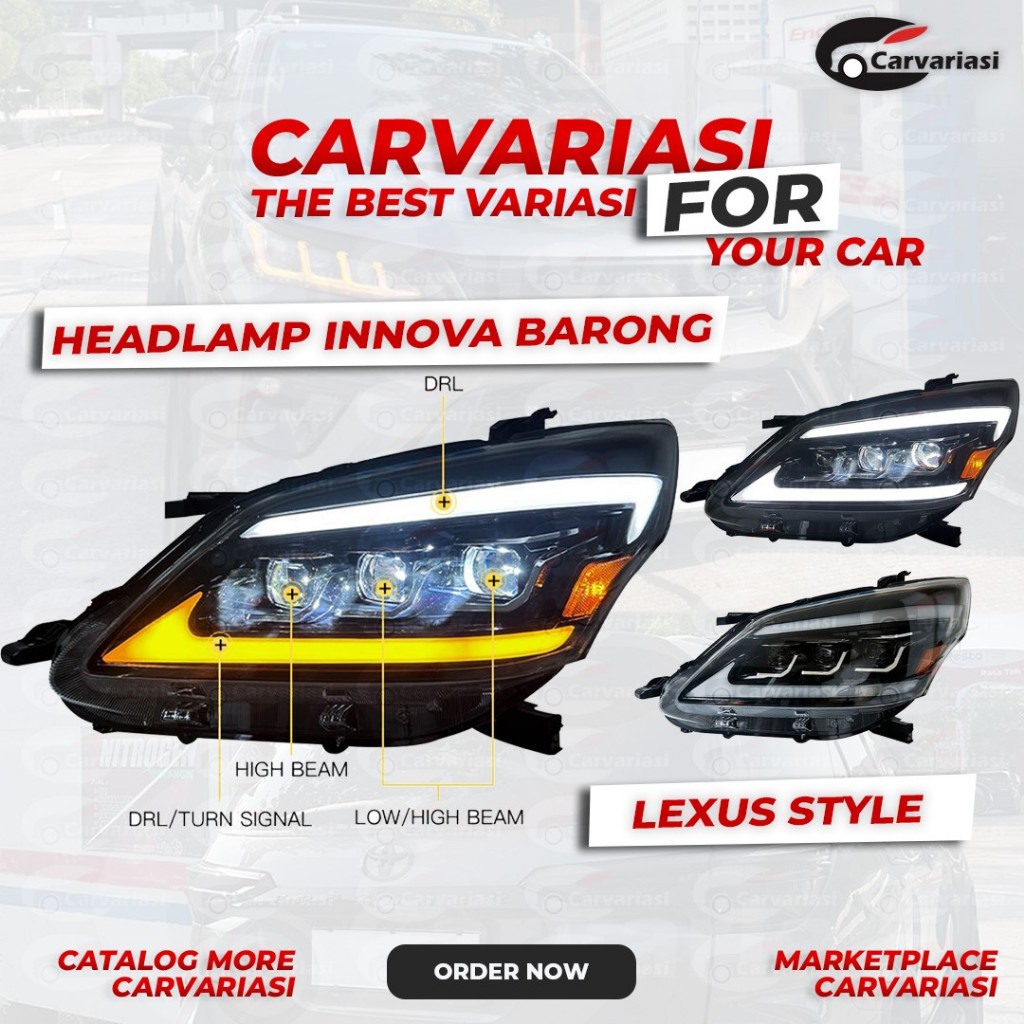 Headlamp innova 2012 Headlamp GRAND INNOVA 2012 Headlamp Innova Barong Lexus Style