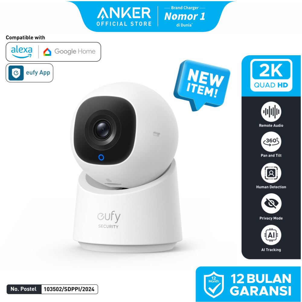 Eufy Security Indoor & Outdoor Camera C220 2K / C210 1080P resolution Smart Security Cam With 360° C