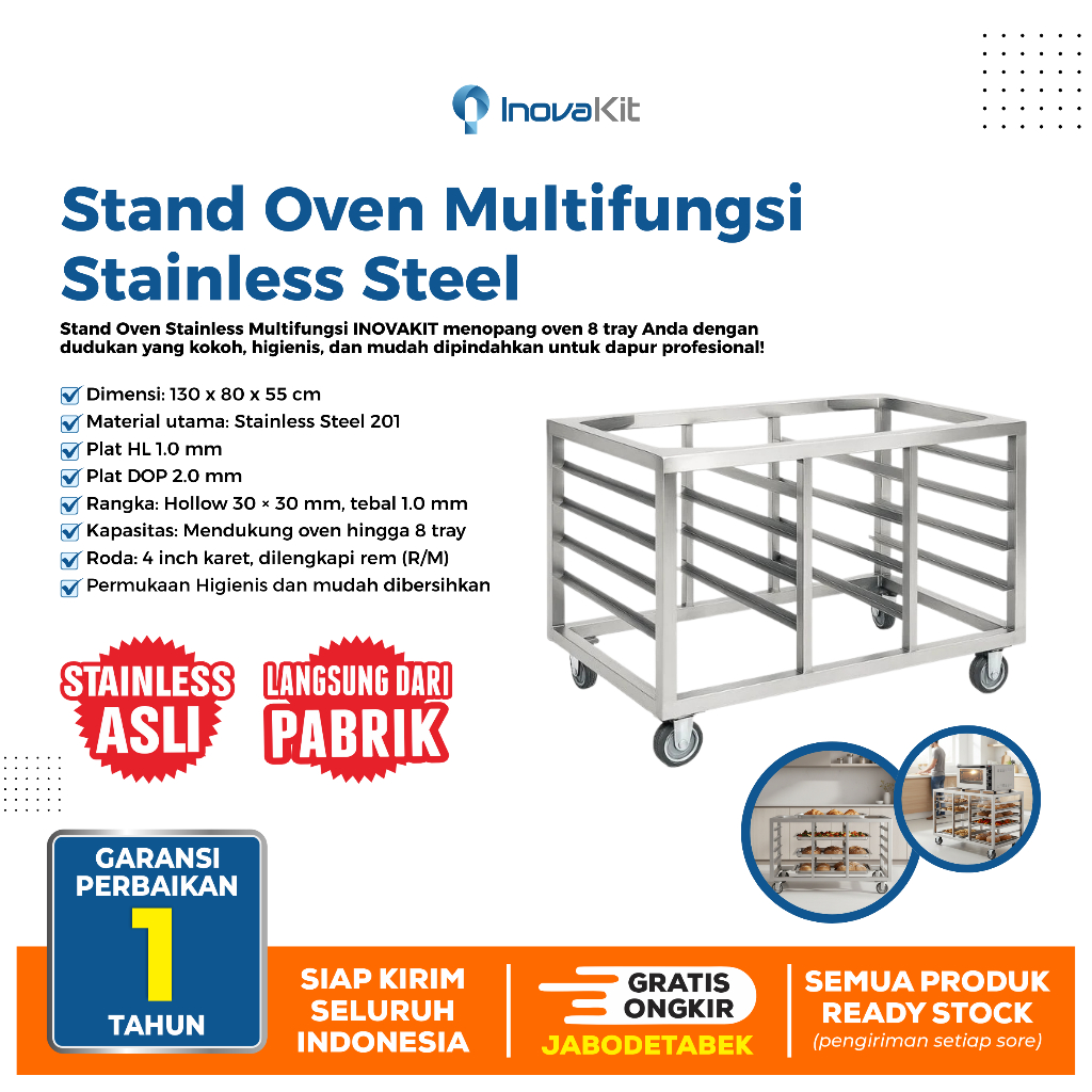 Stand Oven Stainless steel kitchenset, Meja Oven Getra