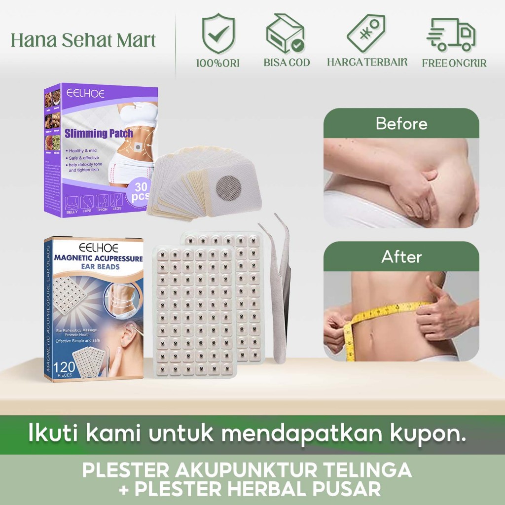 [ Stok Tersedia ] EELHOE Ear Acupuncture Massage Sticker 120pcs Koyo Akupresur Telinga Mengurangi Ga