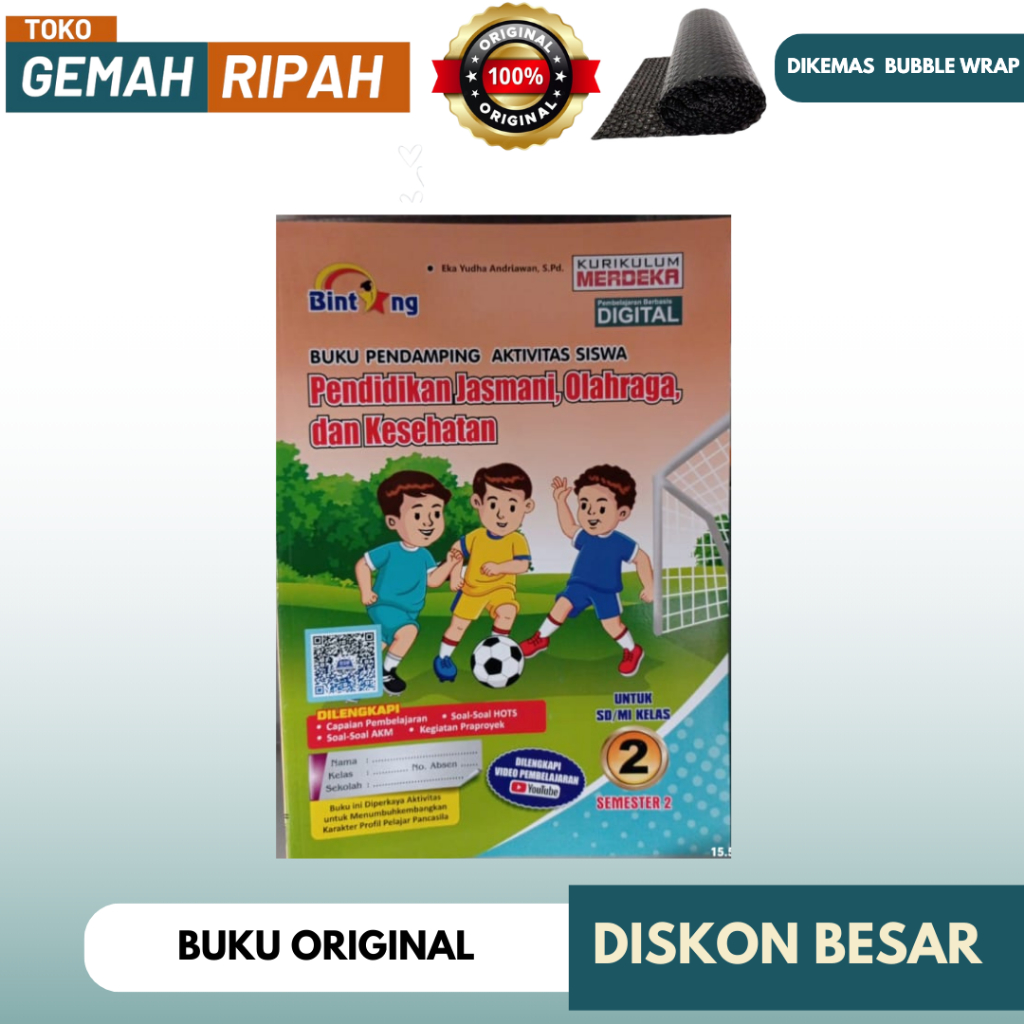PJOK PENERBIT BINTANG KELAS 2 SEMESTER 2 / PENDIDIKAN JASMANI OLAHRAGA DAN KESEHATAN PENERBIT BINTAN