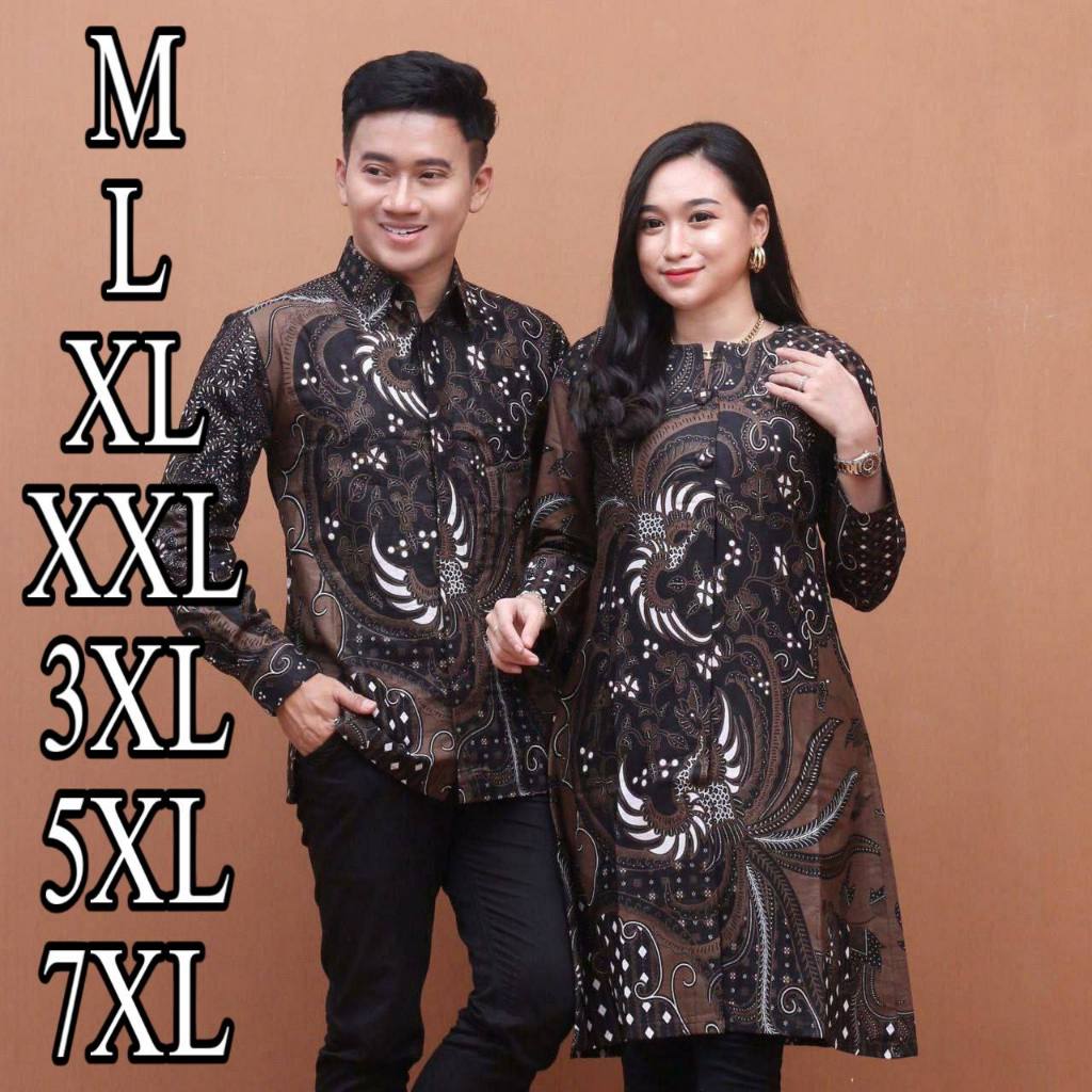 Baju Couple Pasangan Kondangan Atasan Batik Kekinian Cewek Cowok Elegan