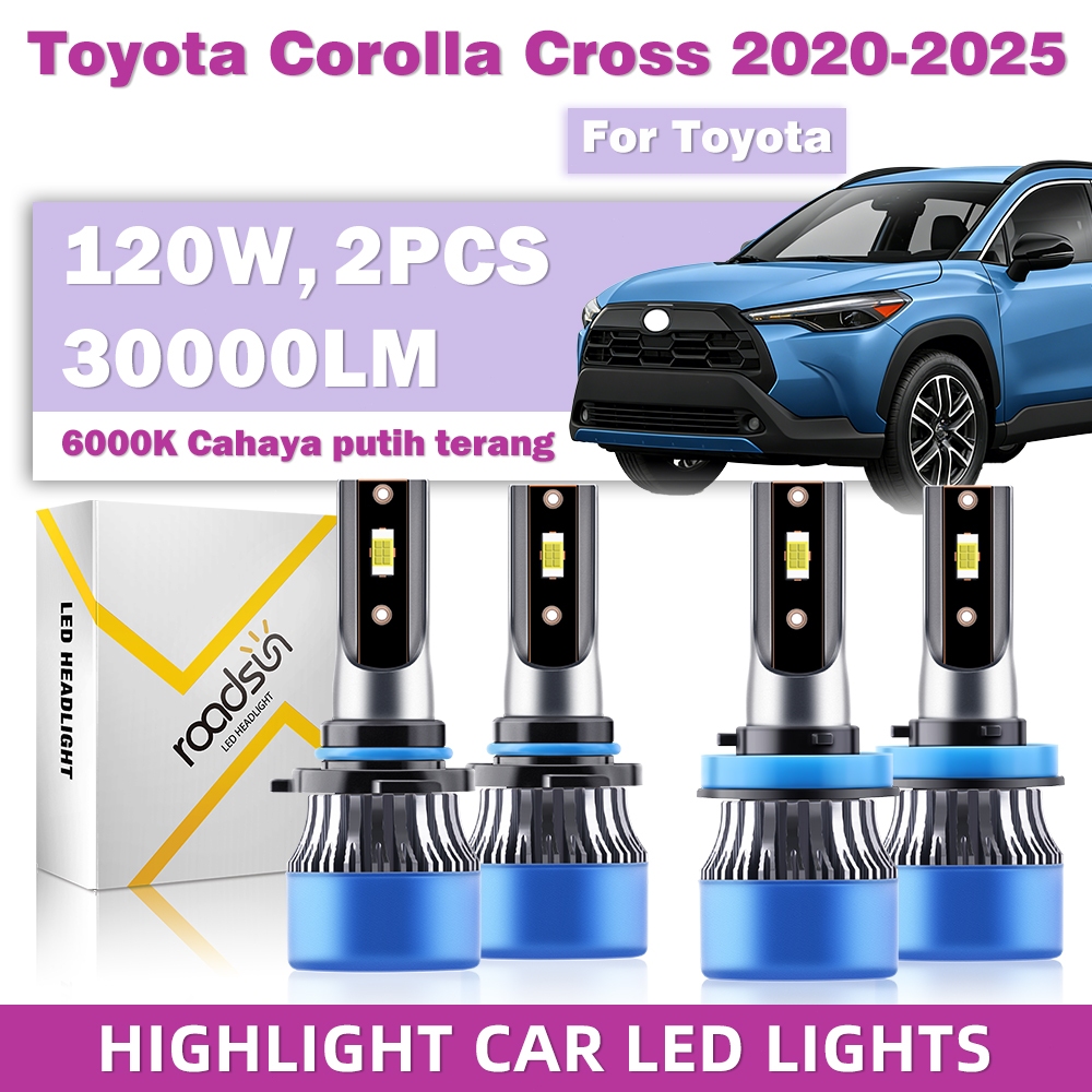 Lampu Depan Mobil LED ROADSUN 9005 H11 [Cocok untuk Toyota Corolla Cross 2020-2025]