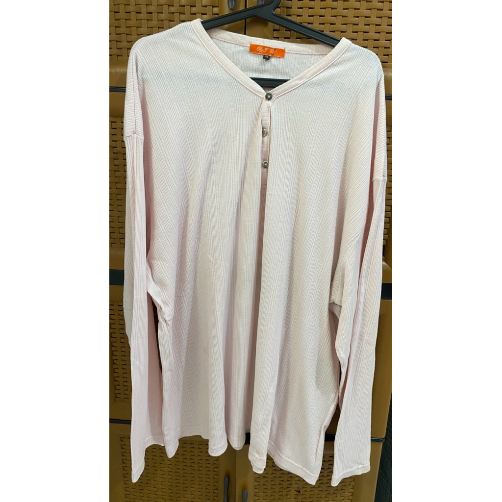 Preloved Kaos Rajut Jumbo Oversize Wanita LD 150 warna Soft Pink