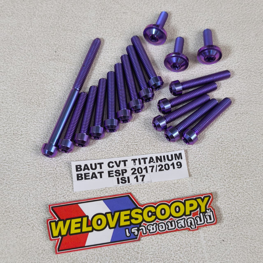Baut cvt titanium beat esp baut cvt titanium scopy esp tahun 2017 sampai 2019 ISI17