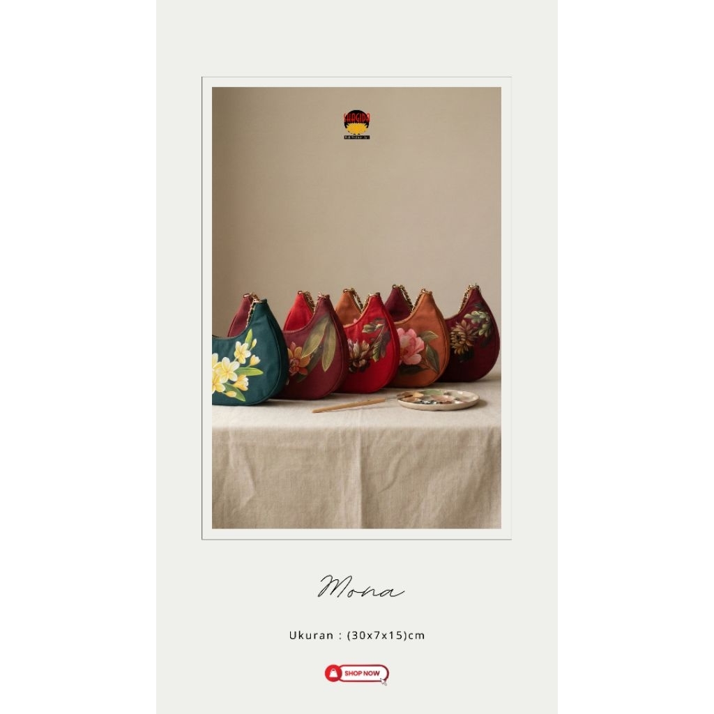 Tas Tangan / Handle Lukis Mona Bag SHAGIDA • Souvenir & Oleh - oleh Khas Bali