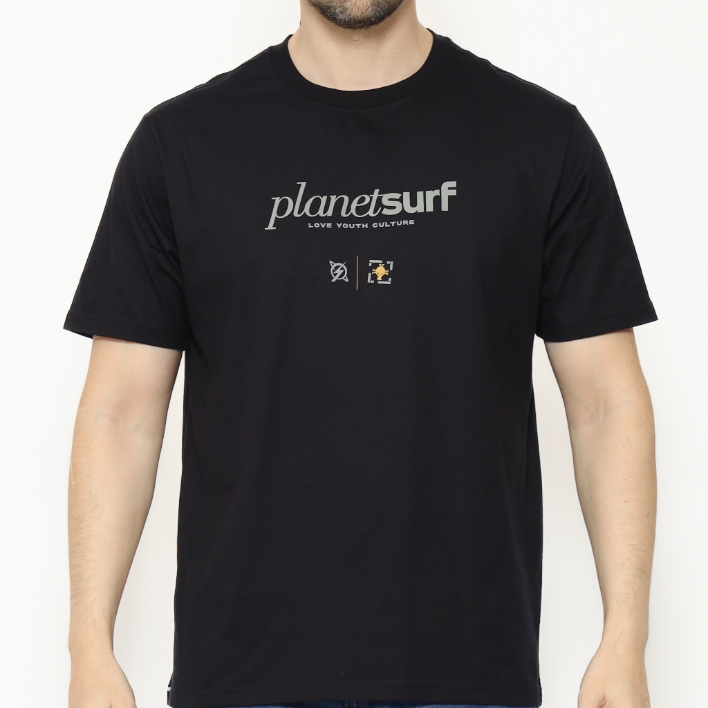 Planet Surf Clothing Kaos Lengan Pendek Otto Men Tee Black Planet Surf