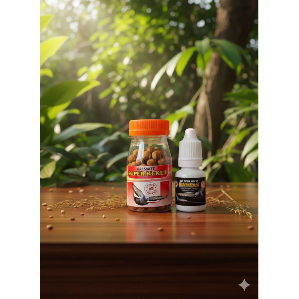 Paket Hemat Pil Merpati Super Keket dan Obat Cacing Merpati Rantas