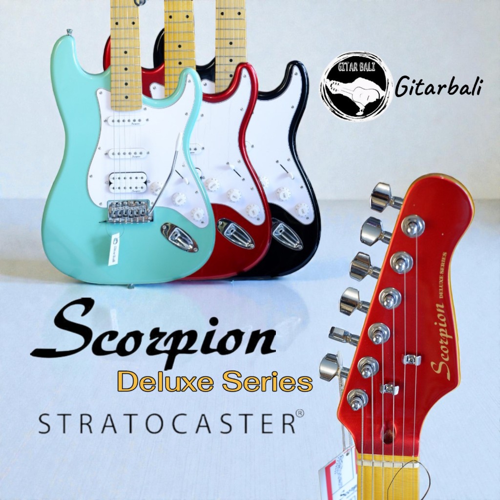 Scorpion SS120HSS Gitar Elektrik Original Gitar elektrik Scorpion Deluxe Series Stratocaster