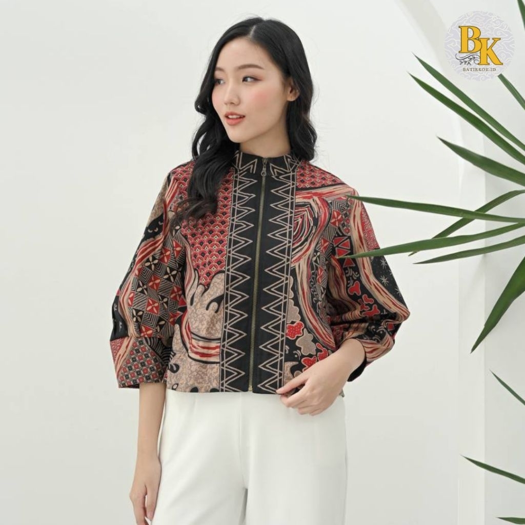 Outer Batik 135 MTS/ Luaran / Jaket Bomber Batik Modern