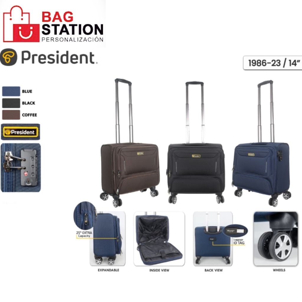 TAS CABIN PRESIDENT ORIGINAL 4 RODA PUTAR TAS TRAVEL PRESIDENT ORIGINAL TAS PAKAIAN PRESIDENT ORIGIN